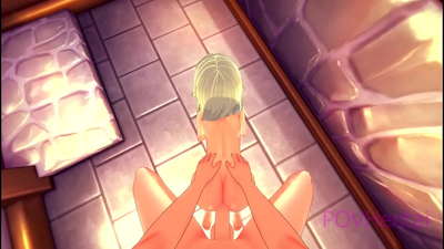 （陷阱）精靈女僕幫你洗臉。